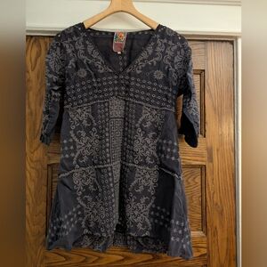 Johnny Was Eyelet Tunic Small